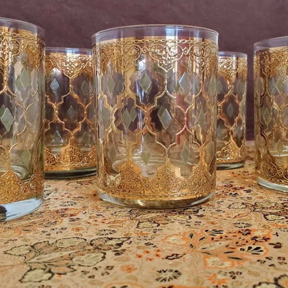 Vintage Culver Lowball Glasses